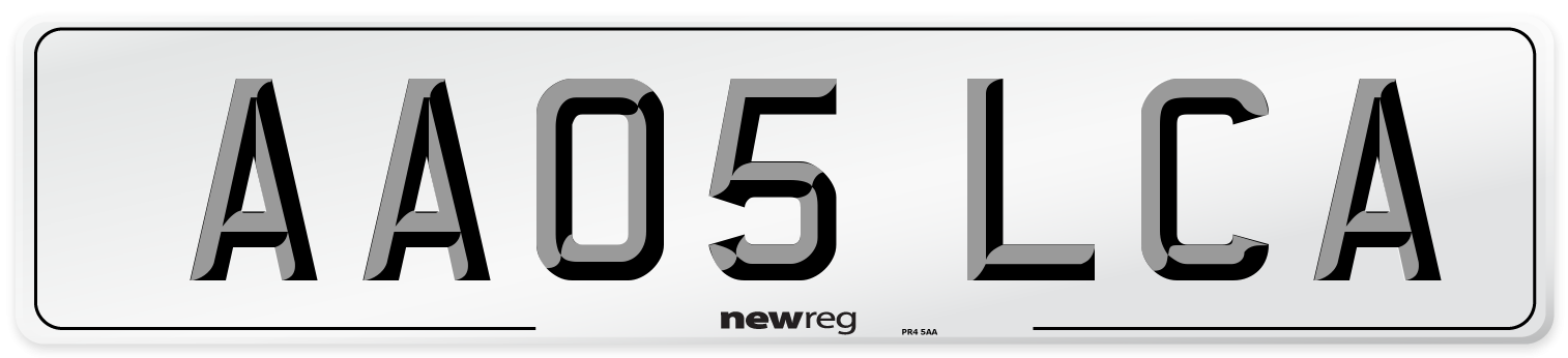 AA05 LCA Number Plate from New Reg